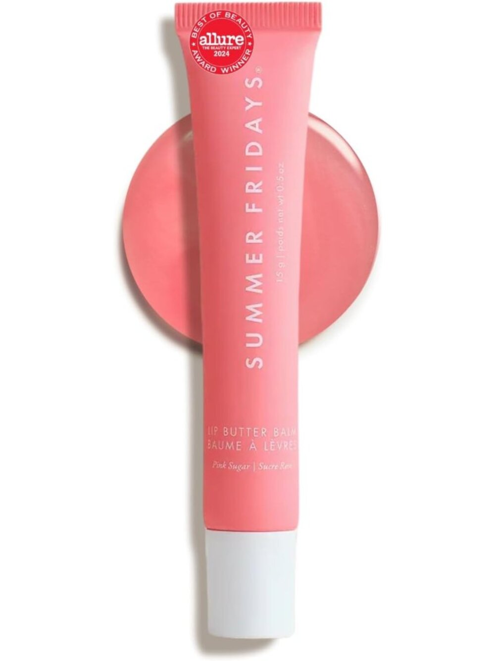 Moisturizing Lip Butter Balm - Vegan Lip Gloss for Shine & Sheer Color - Pink